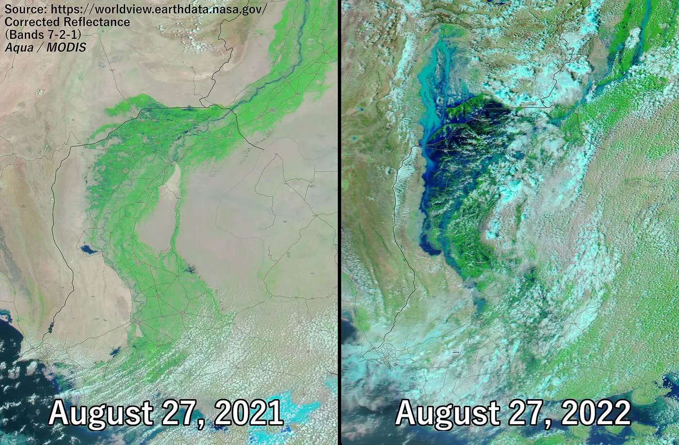 Pakistán · un tercio del país bajo el agua